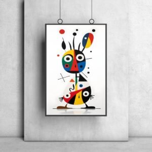 Joan Miró style painting wall