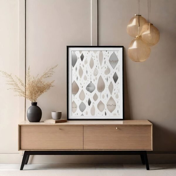 Boho abstract wall art neutral tones