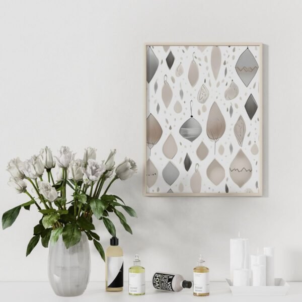 Boho abstract wall art neutral tones