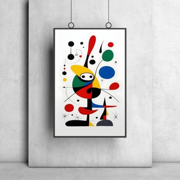 Joan Miró style painting wall