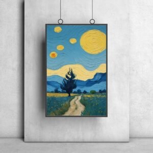 Van Gogh style painting wall