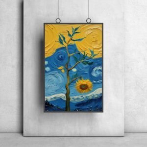 Van Gogh style painting wall