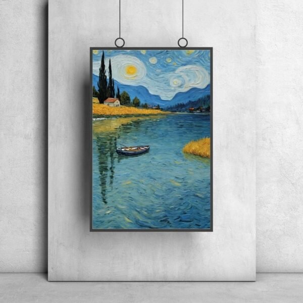 Van Gogh style painting wall