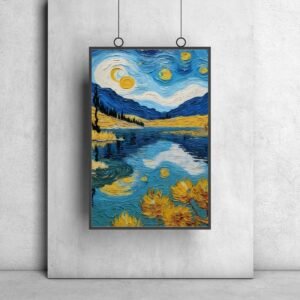 Van Gogh style painting wall