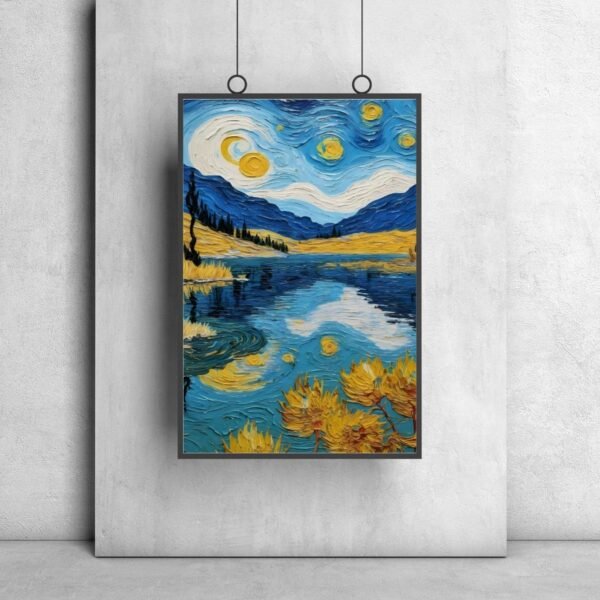 Van Gogh style painting wall