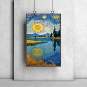 Van Gogh style painting wall