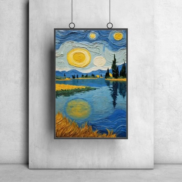 Van Gogh style painting wall