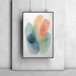 Watercolor style painting wall