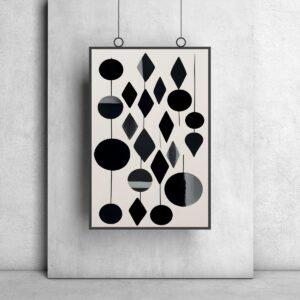 Boho abstract black tones