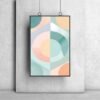 Boho abstract wall art pastel tones